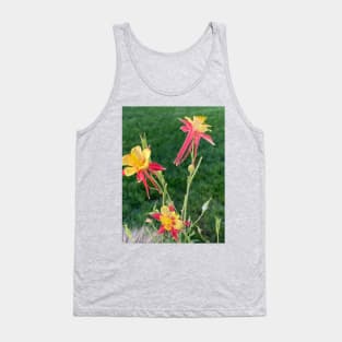 Pink and yellow columbine Tank Top